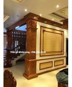 Ốp tường gỗ – vách ngăn phòng 07