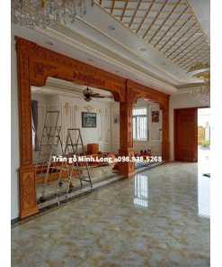 Ốp tường gỗ – vách ngăn phòng 06