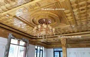 lắp đặt trần gỗ dổi tại Bắc Ninh