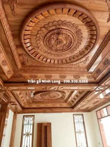 Trần gỗ tân cổ điển 17 Thiết kế lắp đặt trần gỗ tại Hải Phòng