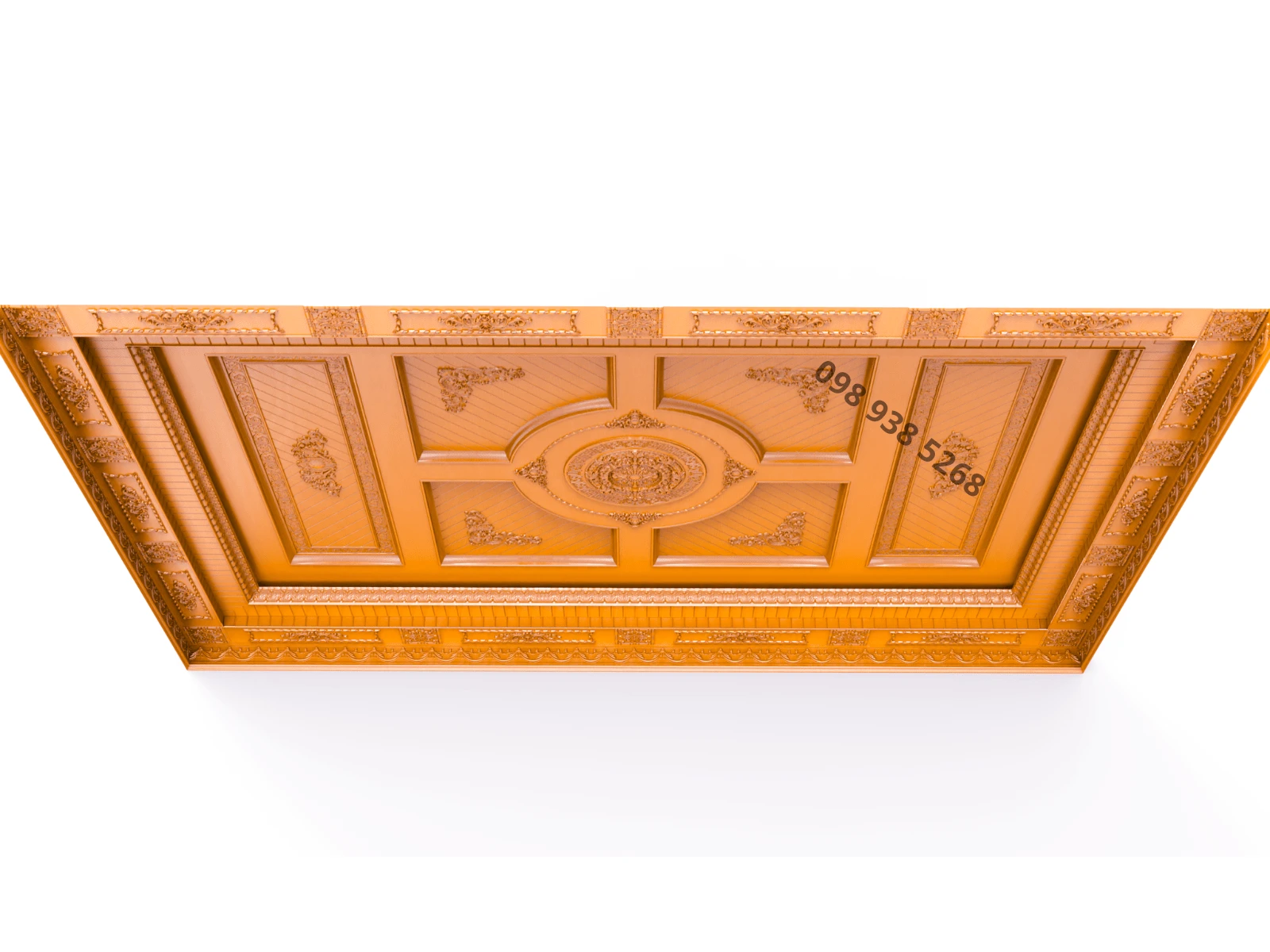 Trần gỗ đẹp ba cấp TTCD06 Trần gỗ đẹp 3 cấp