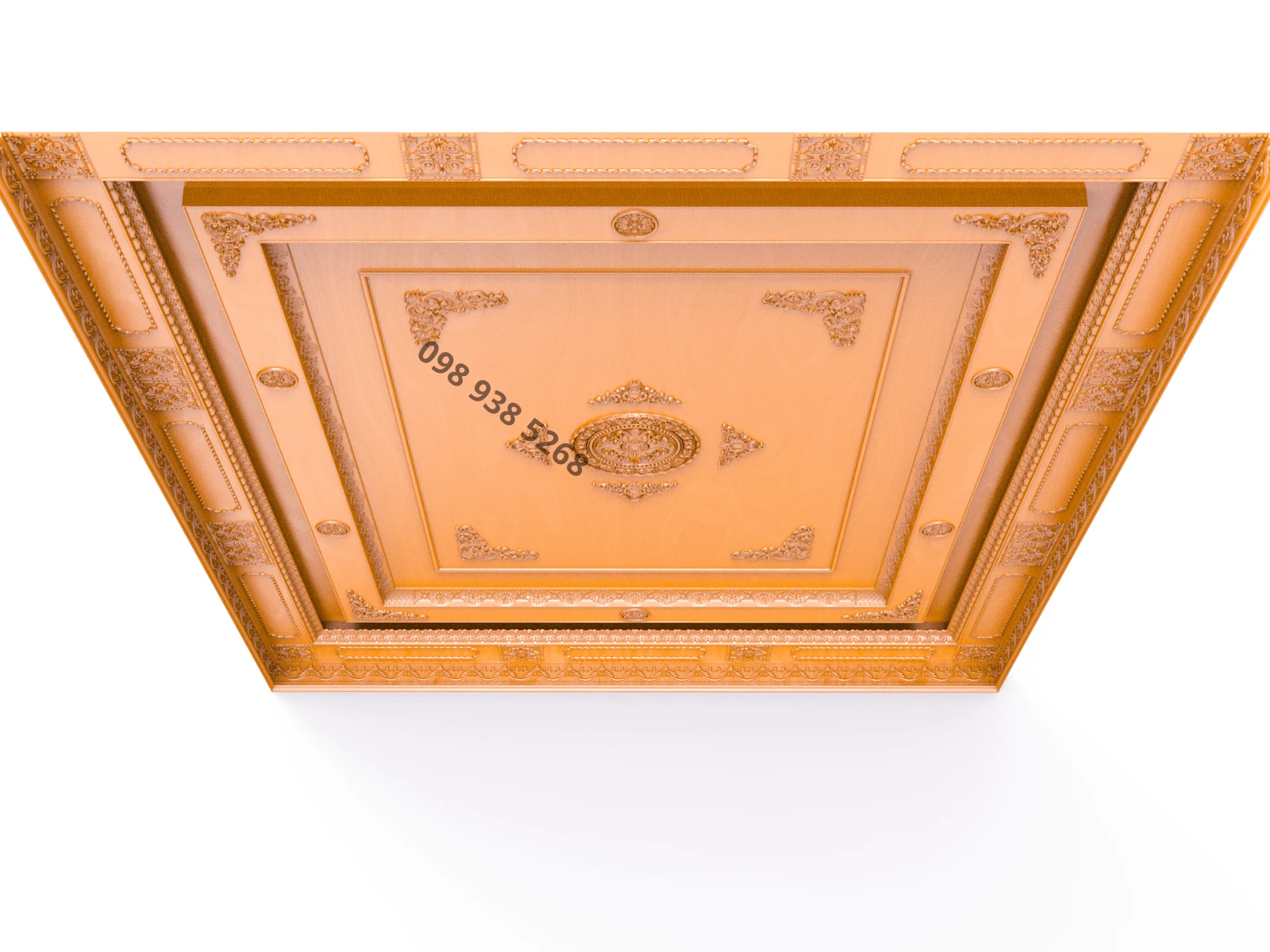 Trần gỗ tân cổ điển TTCD05 Mẫu trần gỗ tân cổ điển