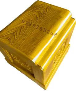 Tiểu Quách Gỗ Vàng Tâm Nhỏ 7-7-10 Dùng Đựng Bình Tro Tiểu Quách Gỗ Vàng Tâm Nhỏ 7-7-10 Dùng Đựng Bình Tro - Ảnh 2