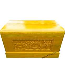 Tiểu Quách Gỗ Vàng Tâm 8-8-10 Chạm Rồng Đẹp