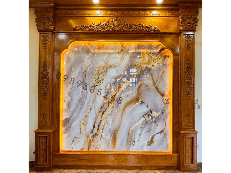 Vách tivi phòng khách gỗ tự nhiên đẹp sang trọng Vách tivi phòng khách gỗ tự nhiên đẹp sang trọng