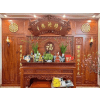 Vách gỗ phòng thờ - ốp tường gỗ 01